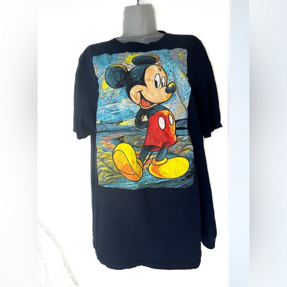Disney Mickey Mouse Dark Blue Graphic T-shirt XL